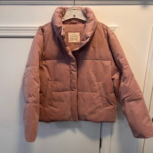 Levi Strauss & Co. Pink Collared Lined Insulated Puffer Jacket Women XL